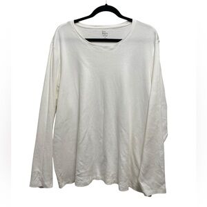 White Long Sleeve Crew Neck T-Shirt